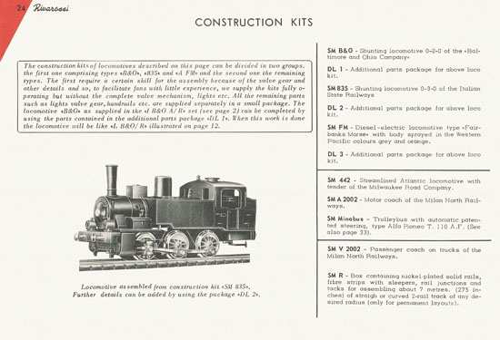 Rivarossi catalogue 1956