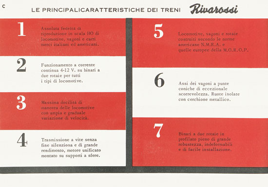 Rivarossi catalogo 1958