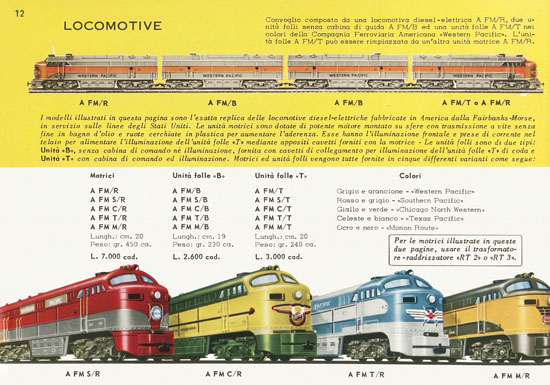 Rivarossi catalogo 1958