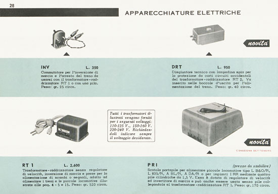 Rivarossi catalogo 1958