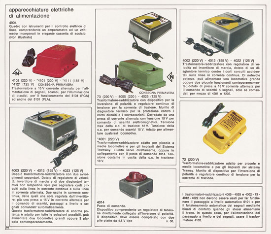 Rivarossi catalogo 1971-1972