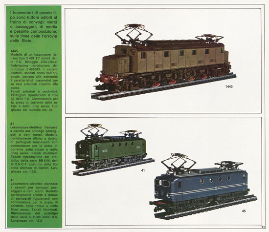 Rivarossi catalogo 1971-1972