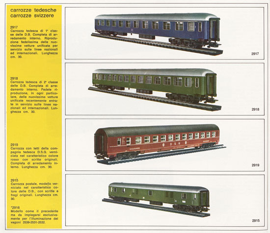 Rivarossi catalogo 1971-1972