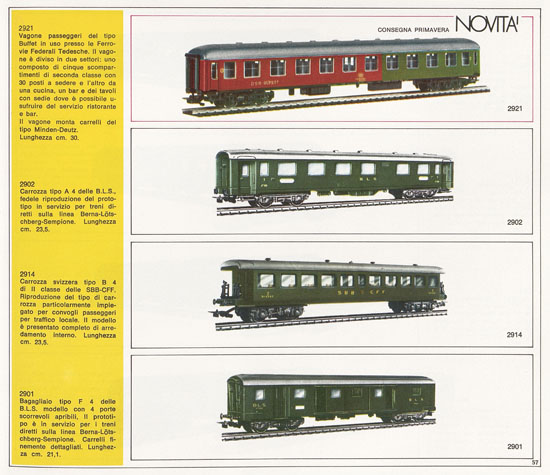 Rivarossi catalogo 1971-1972