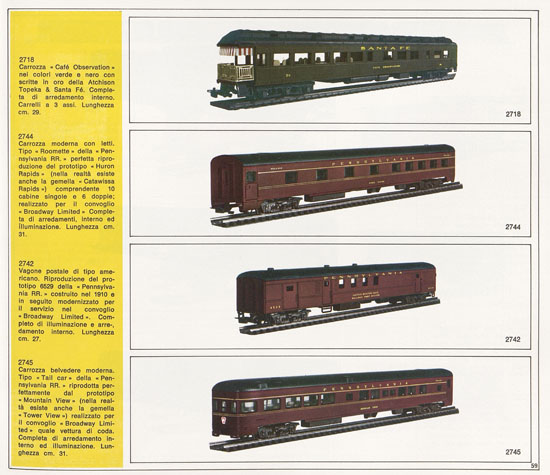 Rivarossi catalogo 1971-1972