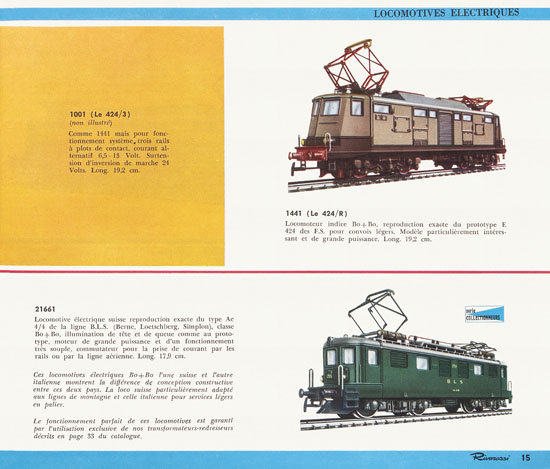 Rivarossi Catalogue 1962-1963