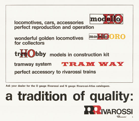 Rivarossi catalogue 1970-1971