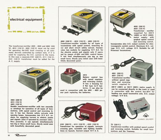 Rivarossi catalogue 1970-1971