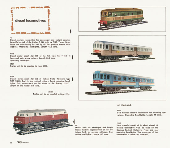 Rivarossi catalogue 1970-1971