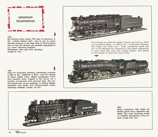 Rivarossi catalogue 1970-1971