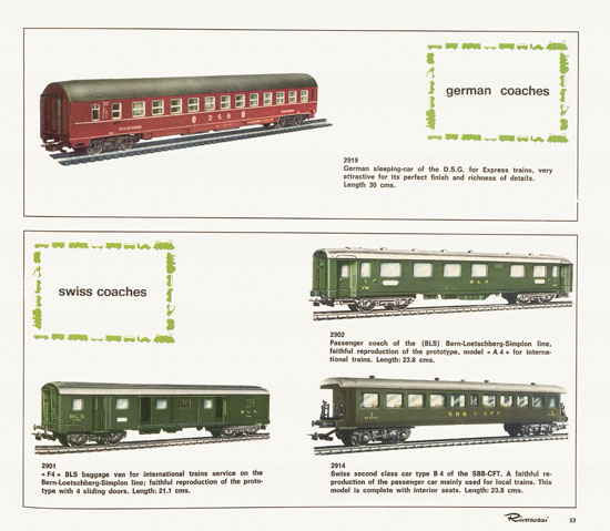 Rivarossi catalogue 1970-1971