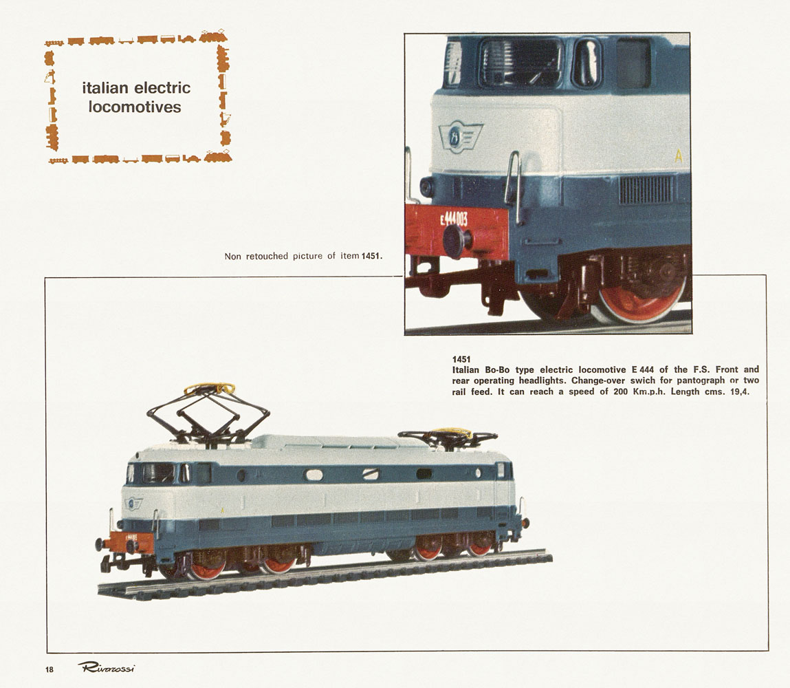 Catalogue Rivarossi 1971/72 – Modélisme Ferroviaire, édition Italienne Vintage