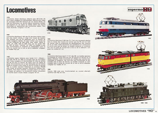 Rivarossi catalogue nouveautes 1975