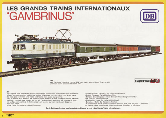 Rivarossi Catalogue des nouveautés et des garnitures 1976