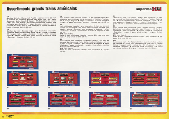 Rivarossi Catalogue des nouveautés et des garnitures 1976