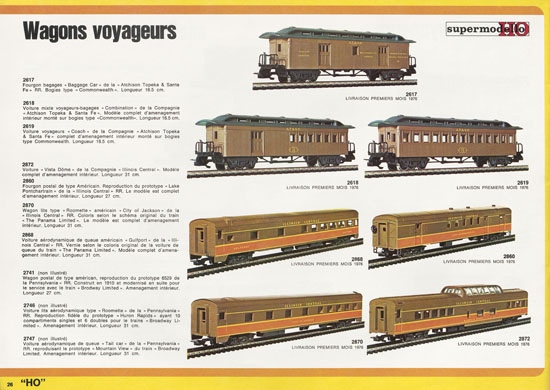 Rivarossi Catalogue des nouveautés et des garnitures 1976