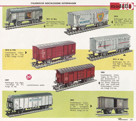 Rivarossi Katalog 1964-1965