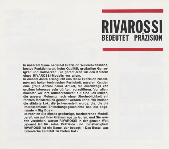 Rivarossi Katalog 1967-1968