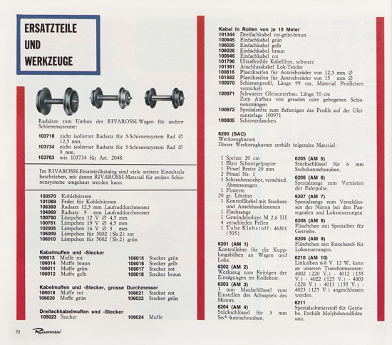 Rivarossi Katalog 1967-1968