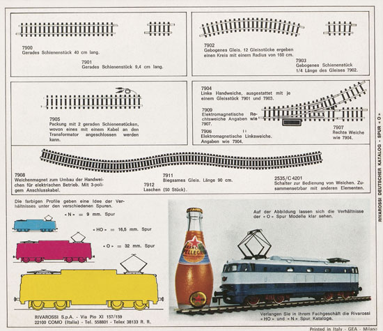 Rivarossi Katalog 1971-1972