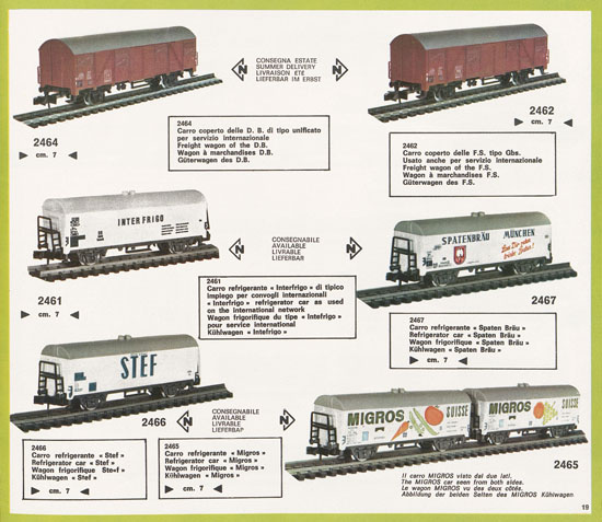 Rivarossi Atlas N-Gauge catalog 1969-1970