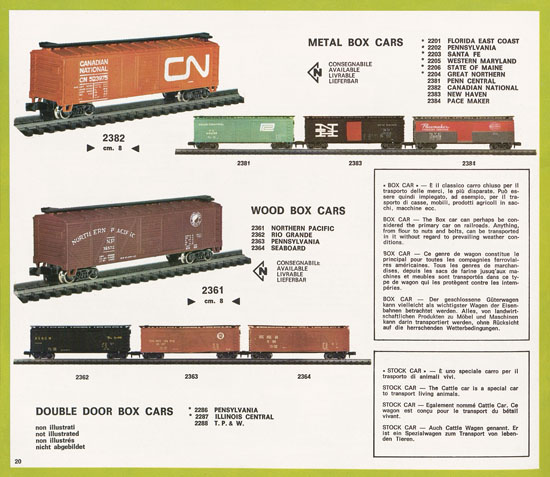 Rivarossi Atlas N-Gauge catalog 1969-1970