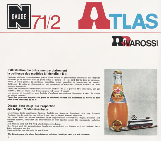 Rivarossi Katalog Spur N 1971-1972