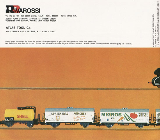 Rivarossi Katalog Spur N 1971-1972