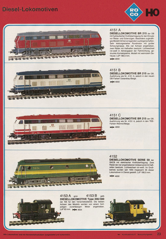 Roco International Katalog 1979