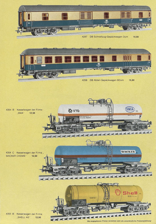 ROCO International Neuheiten 1975-1976