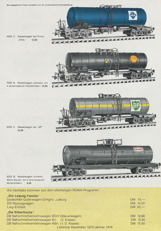 ROCO International Neuheiten 1975-1976