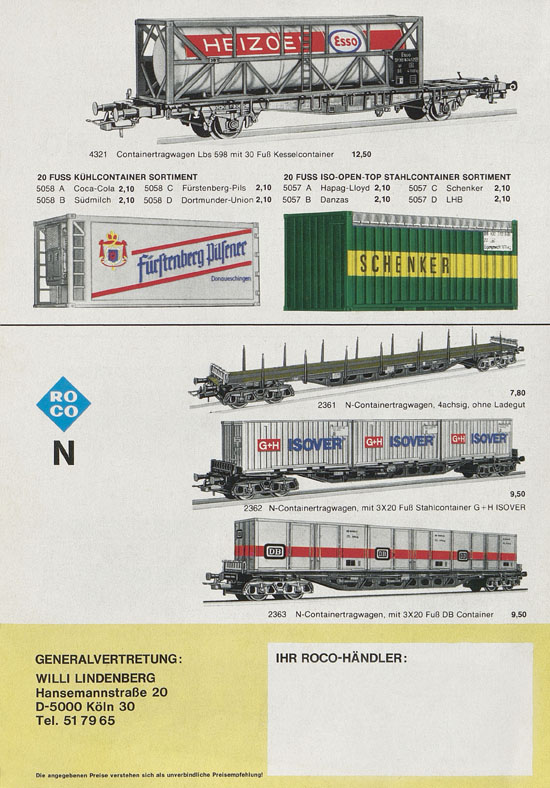 ROCO International Neuheiten 1975-1976