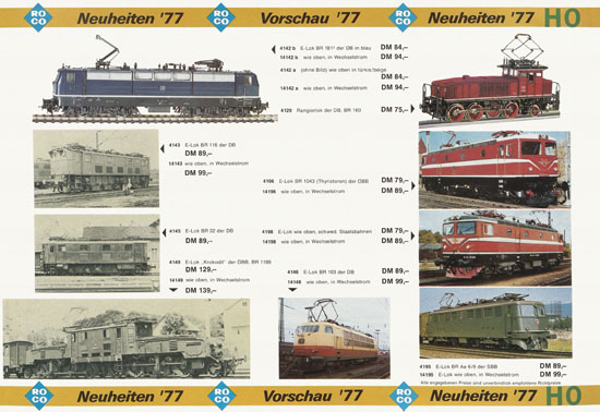 ROCO International Neuheiten 1977