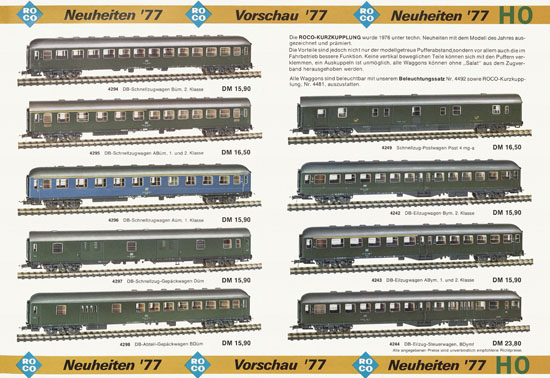 ROCO International Neuheiten 1977