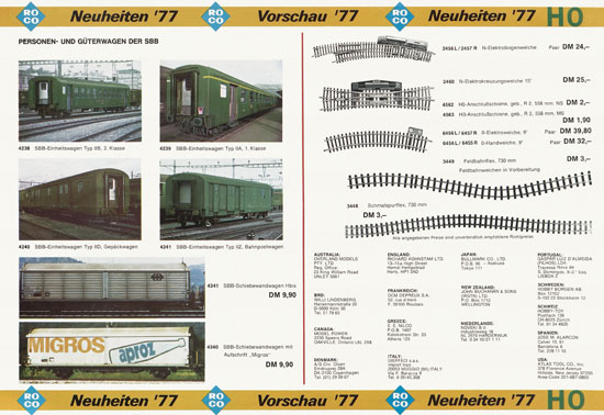 ROCO International Neuheiten 1977