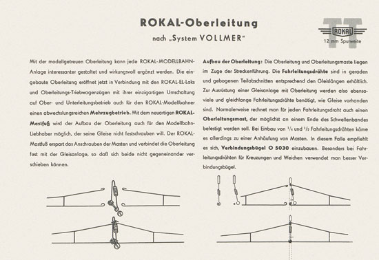 Rokal TT-Modellbahn Betriebsanweisungen 1958