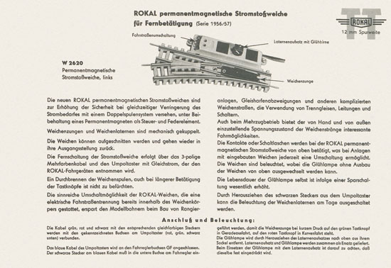 Rokal TT-Modellbahn Betriebsanweisungen 1958