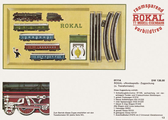 Rokal TT-Modelleisenbahn Katalog 1968