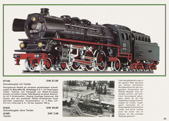 Rokal TT-Modelleisenbahn Katalog 1968