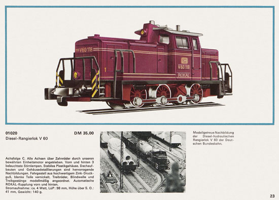 Rokal TT-Modelleisenbahn Katalog 1968