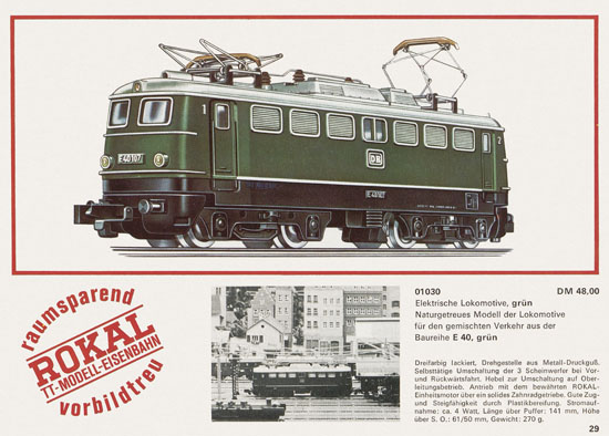 Rokal TT-Modelleisenbahn Katalog 1968