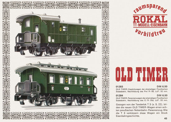 Rokal TT-Modelleisenbahn Katalog 1968