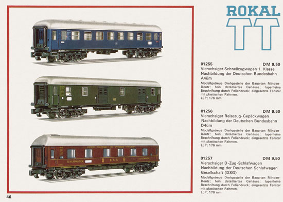 Rokal TT-Modelleisenbahn Katalog 1968