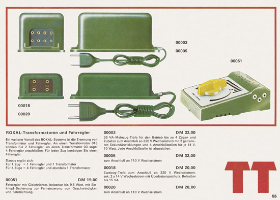 Rokal TT-Modelleisenbahn Katalog 1968