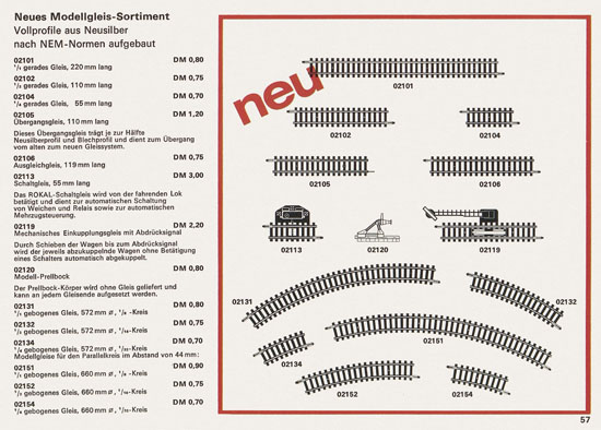 Rokal TT-Modelleisenbahn Katalog 1968