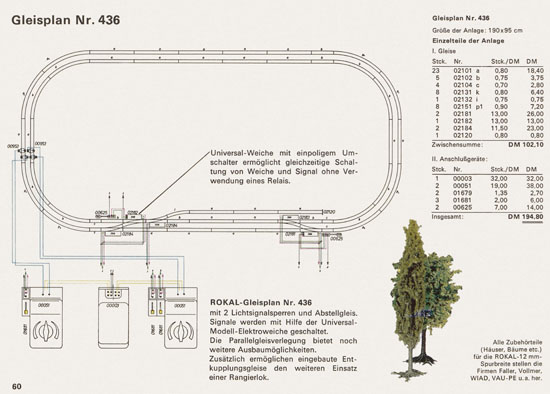 Rokal TT-Modelleisenbahn Katalog 1968