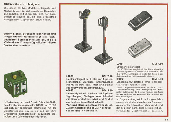 Rokal TT-Modelleisenbahn Katalog 1968