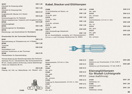 Rokal TT-Modelleisenbahn Katalog 1968