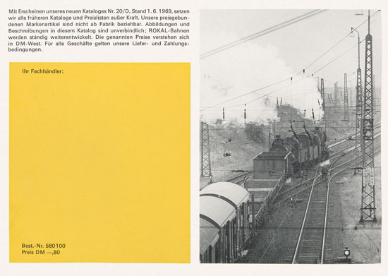 Rokal TT-Modelleisenbahn Katalog 1969