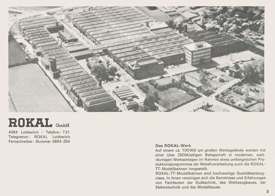 Rokal TT-Modelleisenbahn Katalog 1969